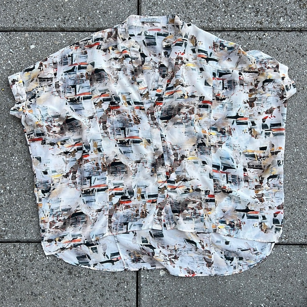 All Saints Abstract Print Blouse - Multicolor